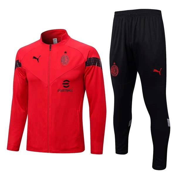 Chandal AC Milan 2022/23 Rojo Negro